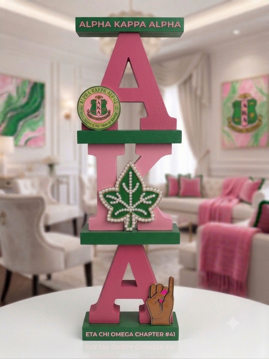 STACKED GREEK LETTERS STAND