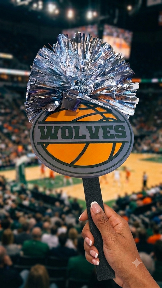 Custom Fan Cheer Stick with  Pom Pom