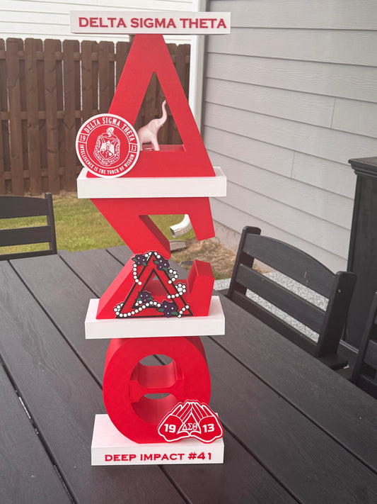 STACKED GREEK LETTERS STAND