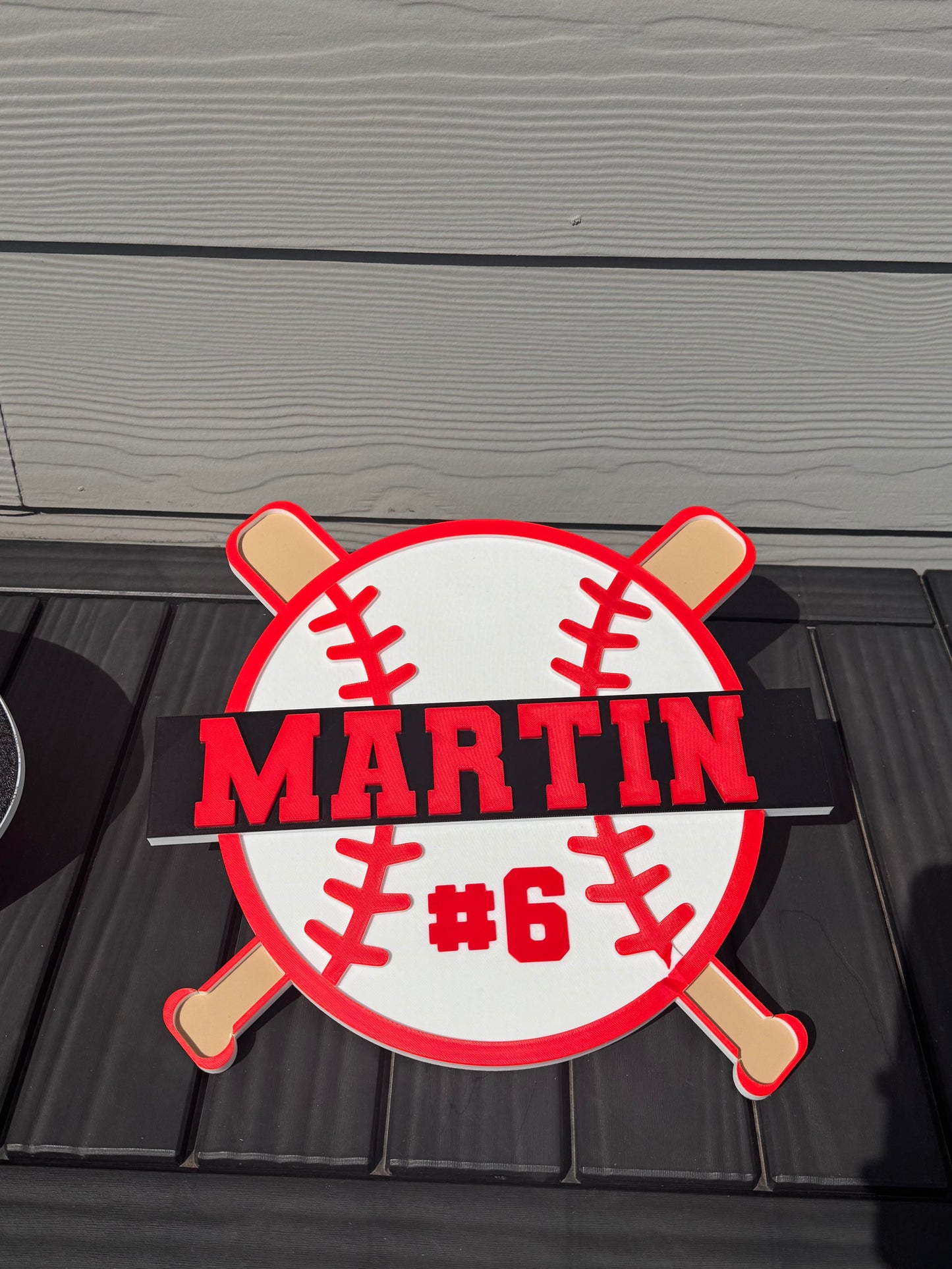 Custom 3D-Printed Sports Name Sign