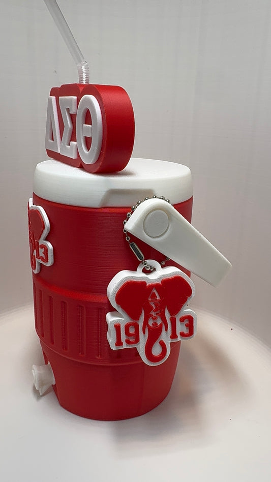 Crimson & Cream 3D Printed Cooler Cup