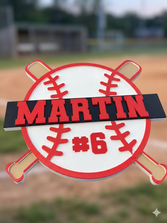 Custom 3D-Printed Sports Name Sign