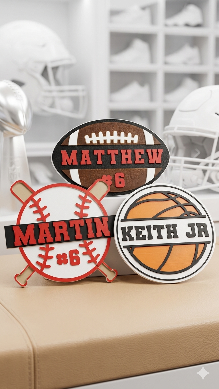Custom 3D-Printed Sports Name Sign