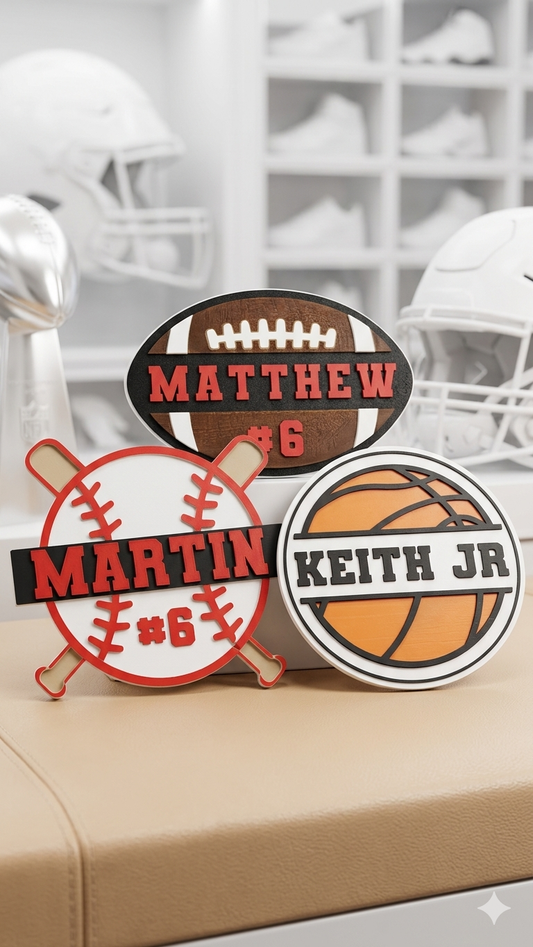 Custom 3D-Printed Sports Name Sign