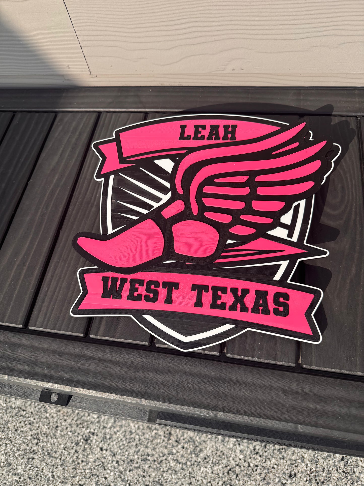 Custom 3D-Printed Sports Name Sign