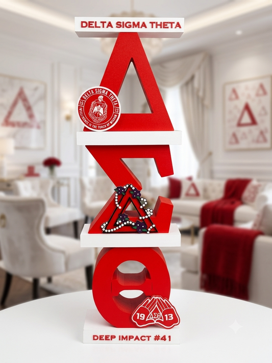 STACKED GREEK LETTERS STAND