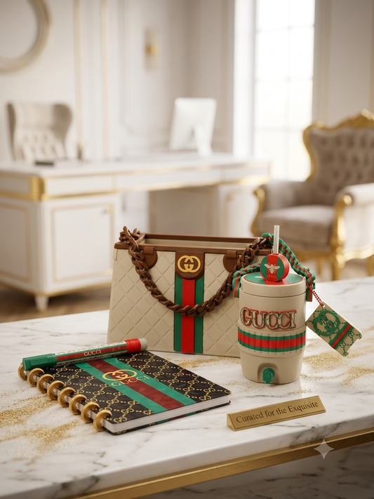Green & Red Luxury Desk & Accessory Bundle