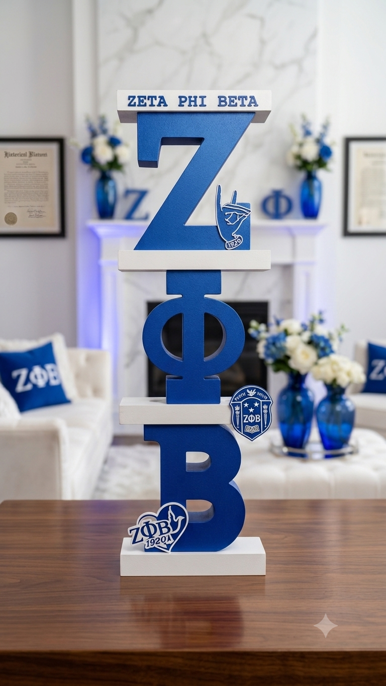 STACKED GREEK LETTERS STAND