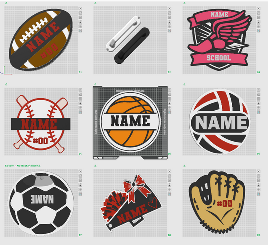 Custom Sports Editable Template Bundle – 8 Designs (Digital Download)